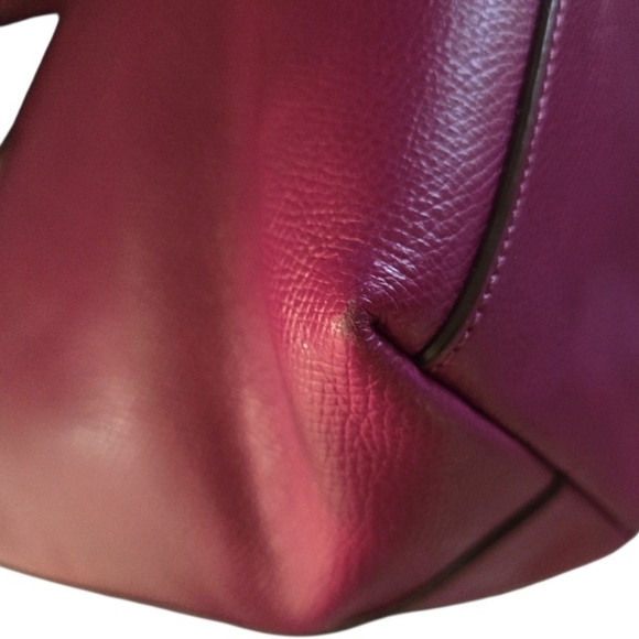 Coach Magenta Leather Tote Bag - Picture 8 of 15